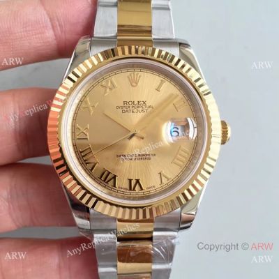 Copy Rolex Datejust II 2-Tone Gold Roman Watch - Buy Replica Watches